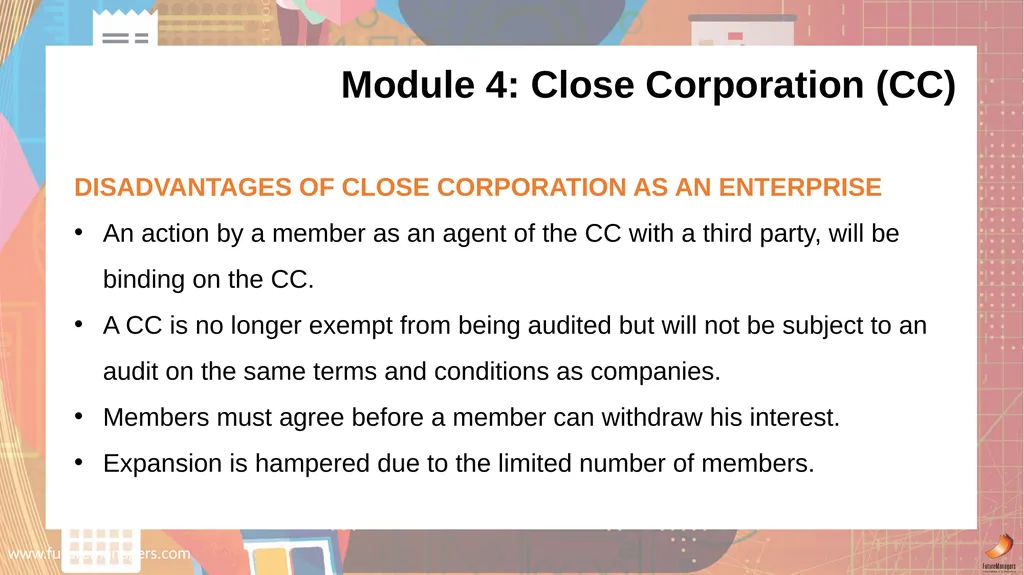 Financial Accounting N6 www.futuremanagers.com - slide 21 of 40