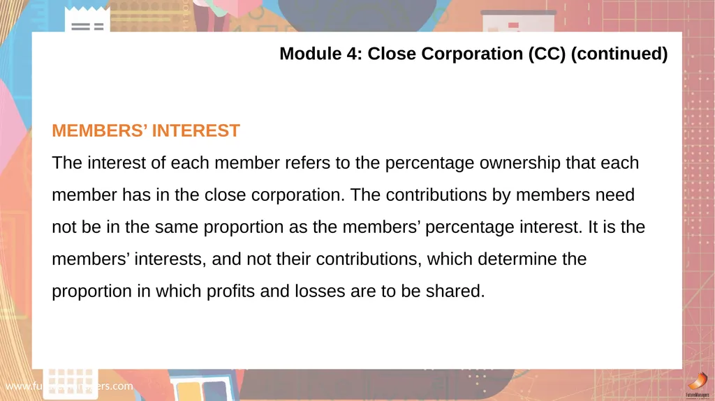 Financial Accounting N6 www.futuremanagers.com - slide 23 of 40
