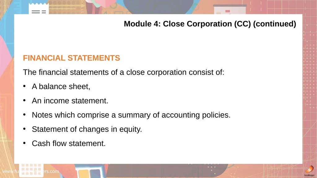 Financial Accounting N6 www.futuremanagers.com - slide 24 of 40