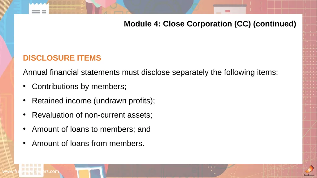Financial Accounting N6 www.futuremanagers.com - slide 25 of 40