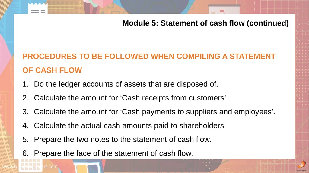 Financial Accounting N6 www.futuremanagers.com - slide 34 of 40
