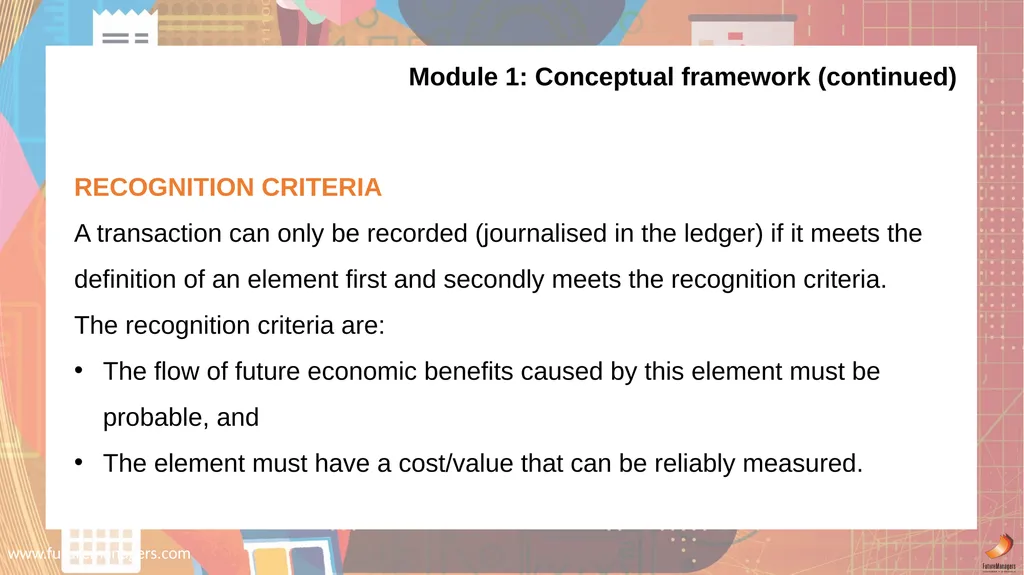 Financial Accounting N6 www.futuremanagers.com - slide 6 of 40