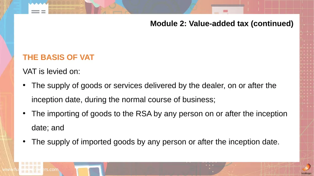 Financial Accounting N6 www.futuremanagers.com - slide 9 of 40