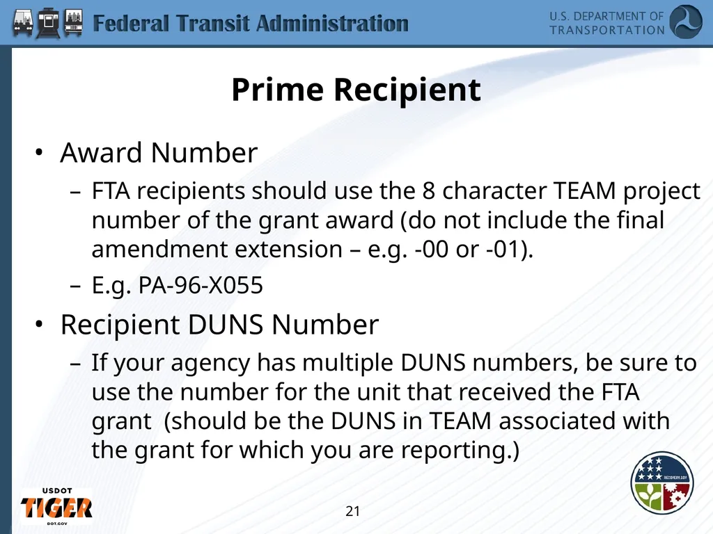 Implementing the Requirements of Section 1512 of - slide 21 of 60