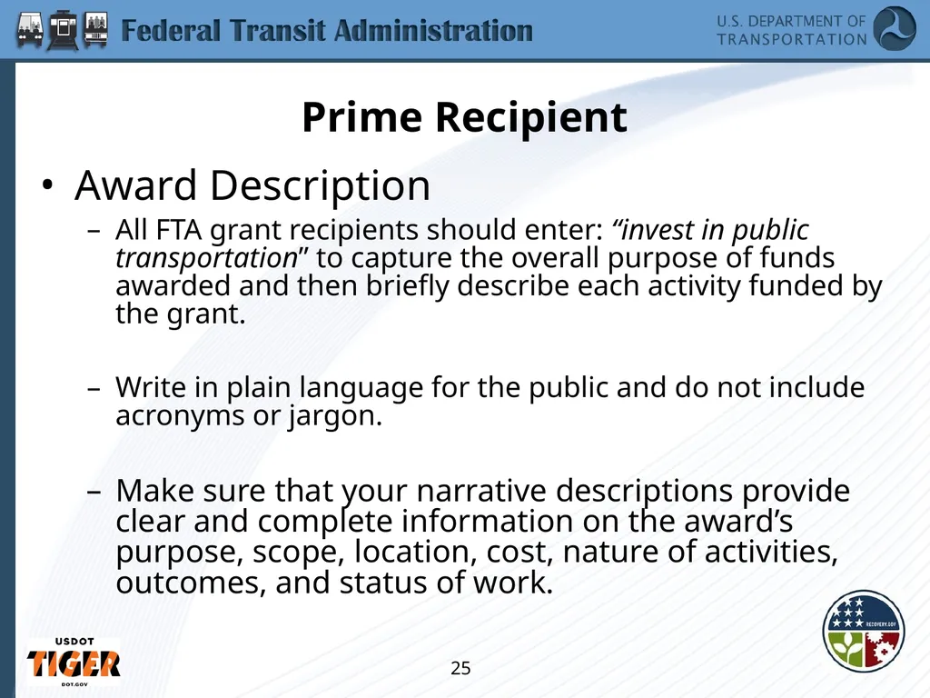 Implementing the Requirements of Section 1512 of - slide 25 of 60