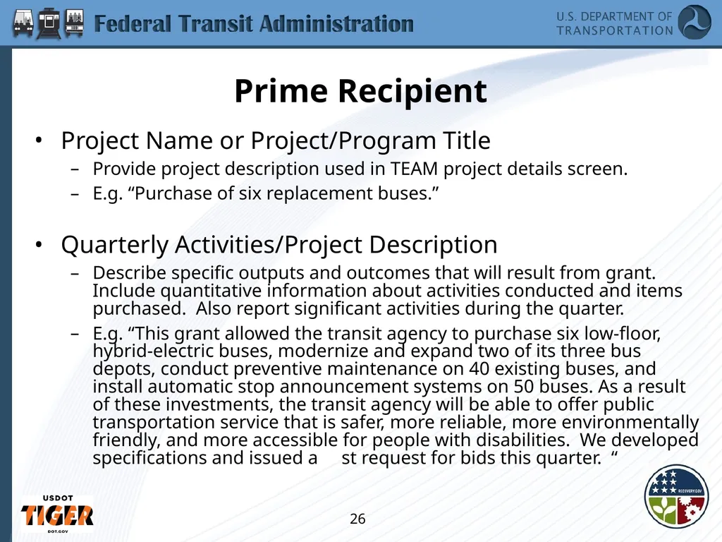 Implementing the Requirements of Section 1512 of - slide 26 of 60