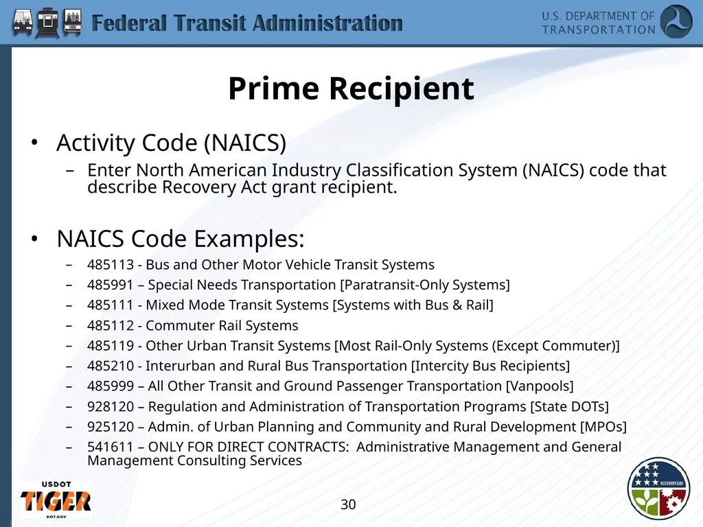Implementing the Requirements of Section 1512 of - slide 30 of 60