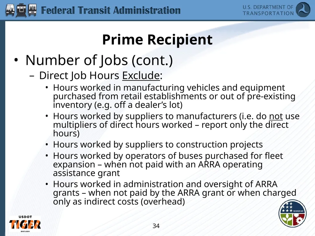 Implementing the Requirements of Section 1512 of - slide 34 of 60