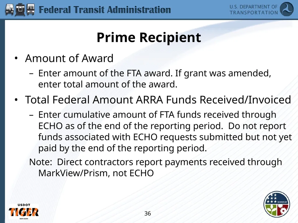 Implementing the Requirements of Section 1512 of - slide 36 of 60