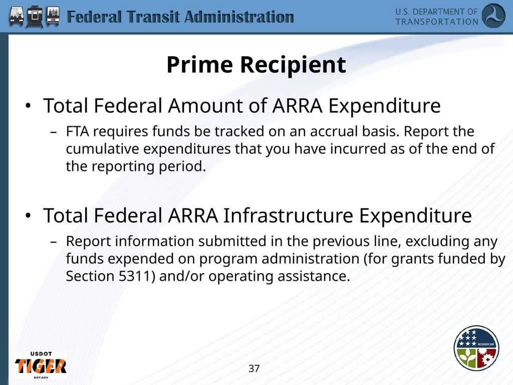 Implementing the Requirements of Section 1512 of - slide 37 of 60