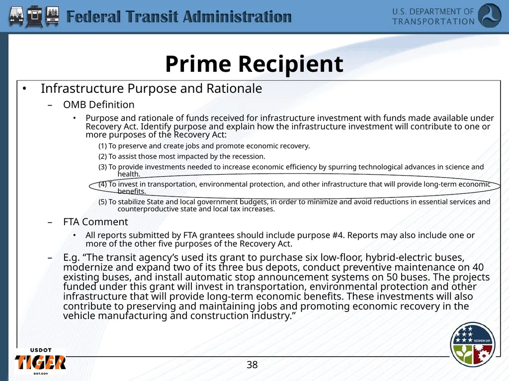 Implementing the Requirements of Section 1512 of - slide 38 of 60