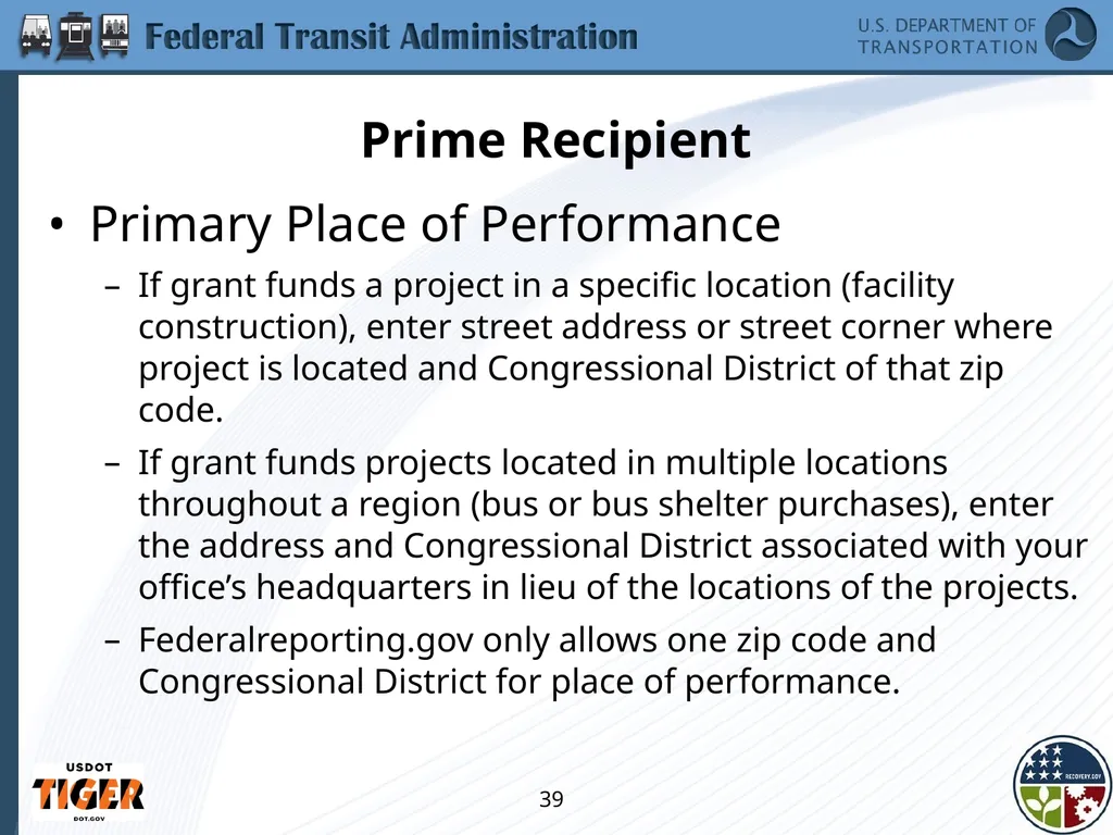 Implementing the Requirements of Section 1512 of - slide 39 of 60