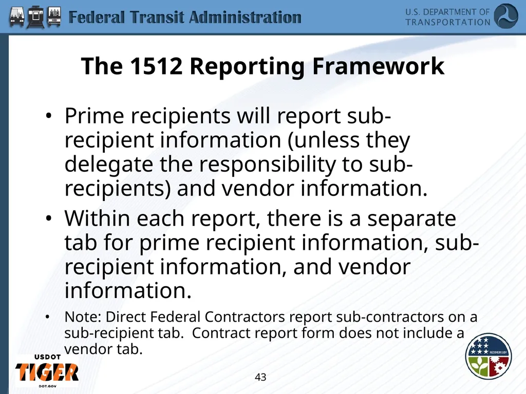 Implementing the Requirements of Section 1512 of - slide 43 of 60