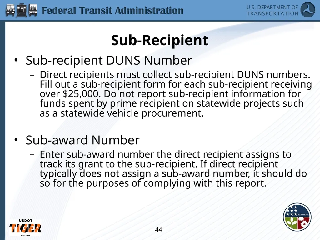 Implementing the Requirements of Section 1512 of - slide 44 of 60