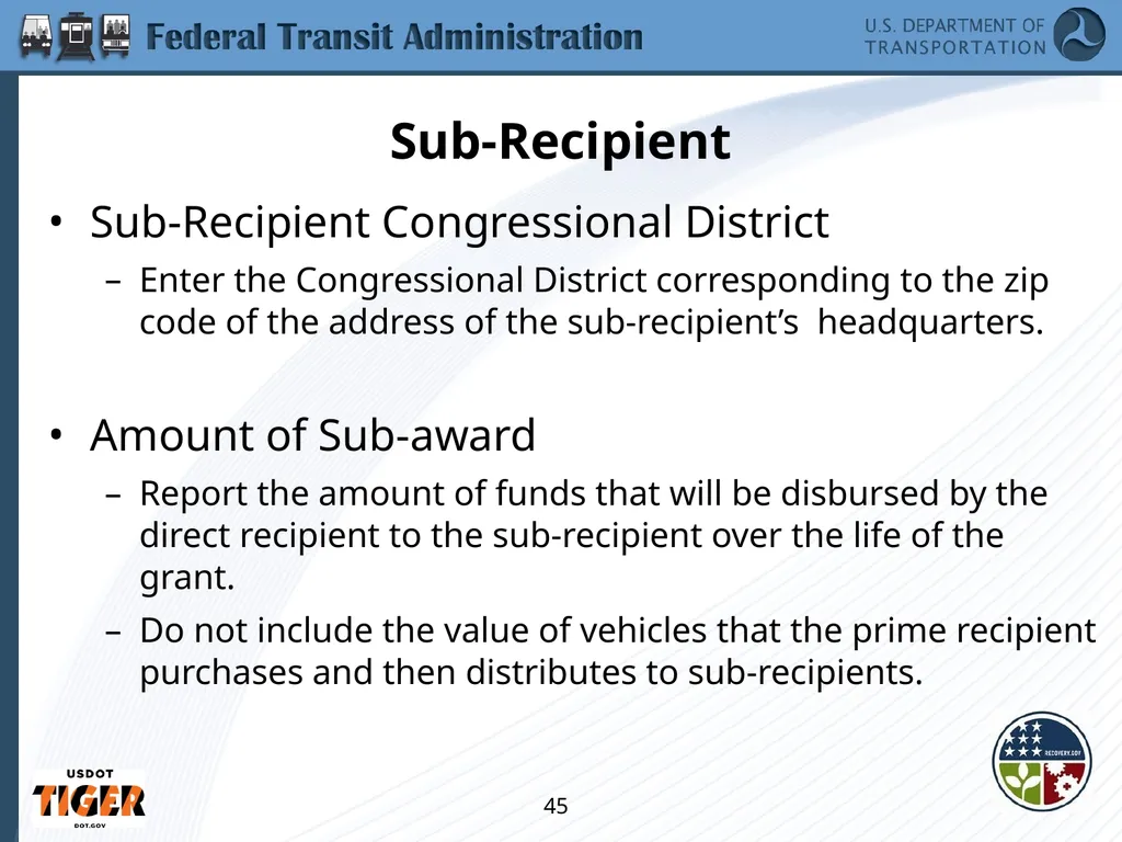 Implementing the Requirements of Section 1512 of - slide 45 of 60