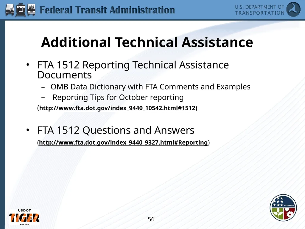 Implementing the Requirements of Section 1512 of - slide 56 of 60