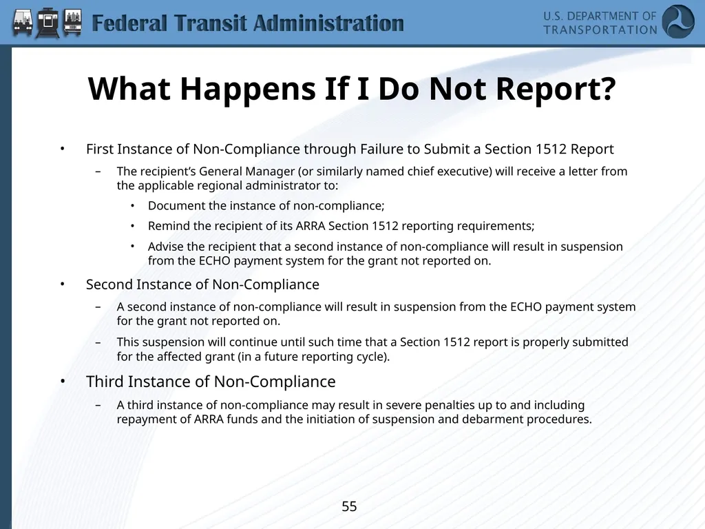Implementing the Requirements of Section 1512 of - slide 55 of 60