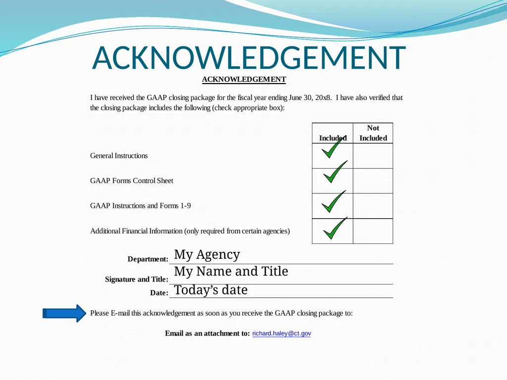 GAAP Training How to prepare the GAAP forms - slide 3 of 111