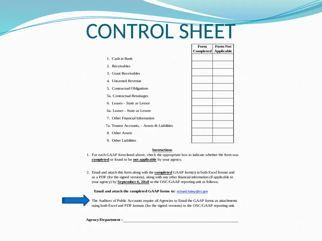 GAAP Training How to prepare the GAAP forms - slide 4 of 111