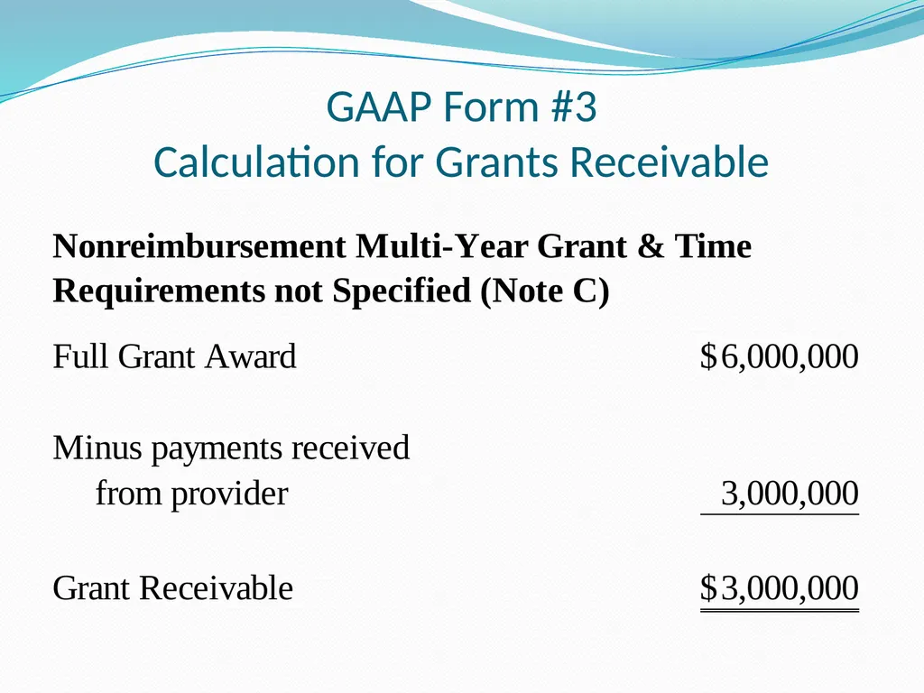 GAAP Training How to prepare the GAAP forms - slide 38 of 111