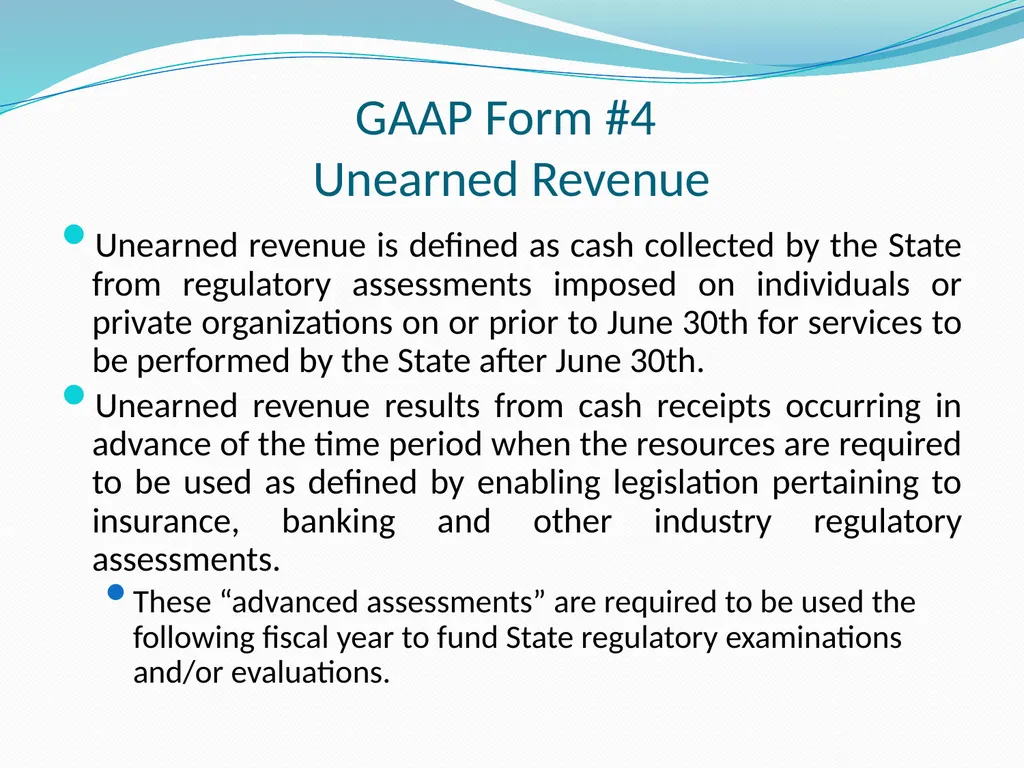 GAAP Training How to prepare the GAAP forms - slide 42 of 111