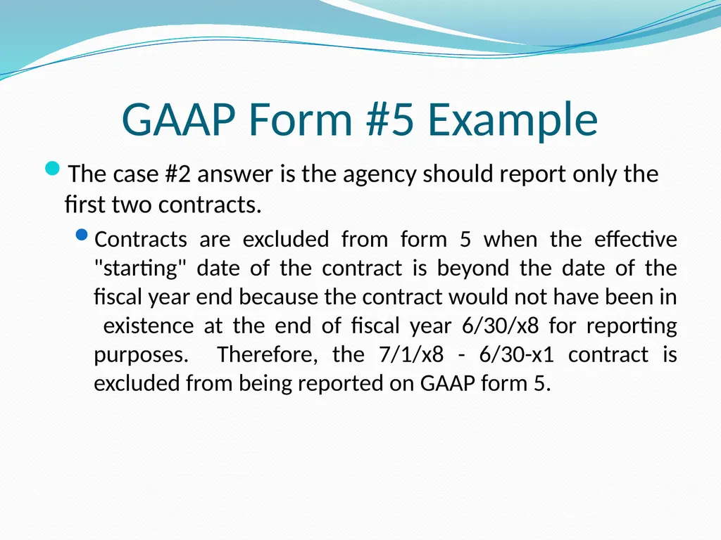 GAAP Training How to prepare the GAAP forms - slide 65 of 111