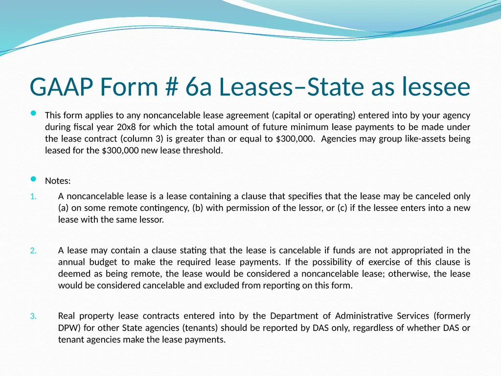 GAAP Training How to prepare the GAAP forms - slide 81 of 111