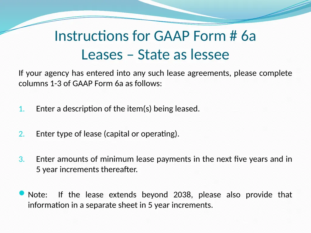 GAAP Training How to prepare the GAAP forms - slide 84 of 111
