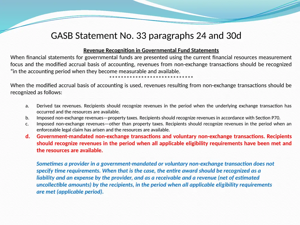 GAAP Training How to prepare the GAAP forms - slide 31 of 111