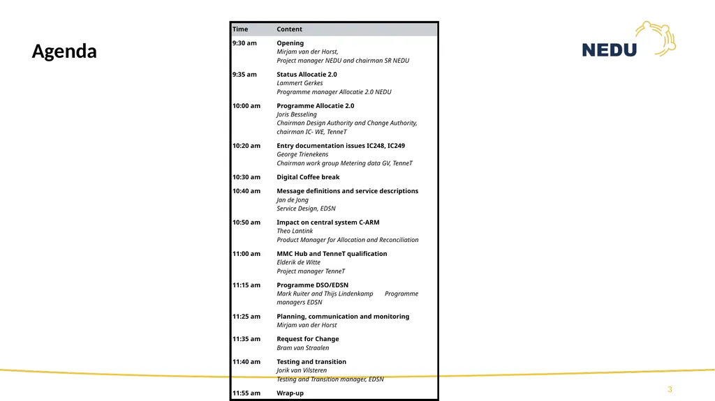 1st Information session TR2021 Programme Allocatie - slide 3 of 83