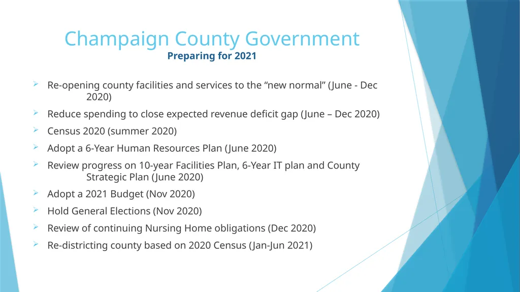Annual Report to the County Board from the County - slide 18 of 19
