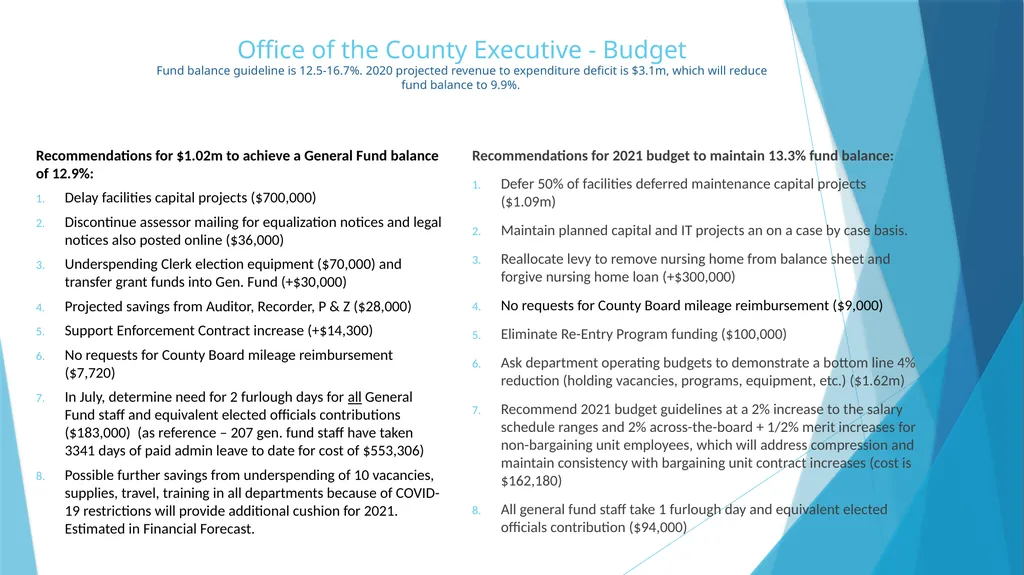 Annual Report to the County Board from the County - slide 19 of 19