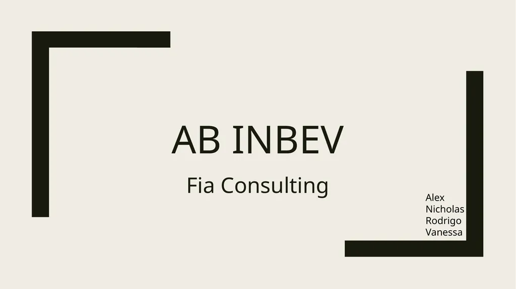 Ab INBEV Fia Consulting Alex Nicholas Rodrigo