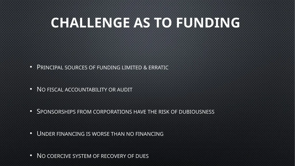 challenge of transitioning Association __________ - slide 12 of 23