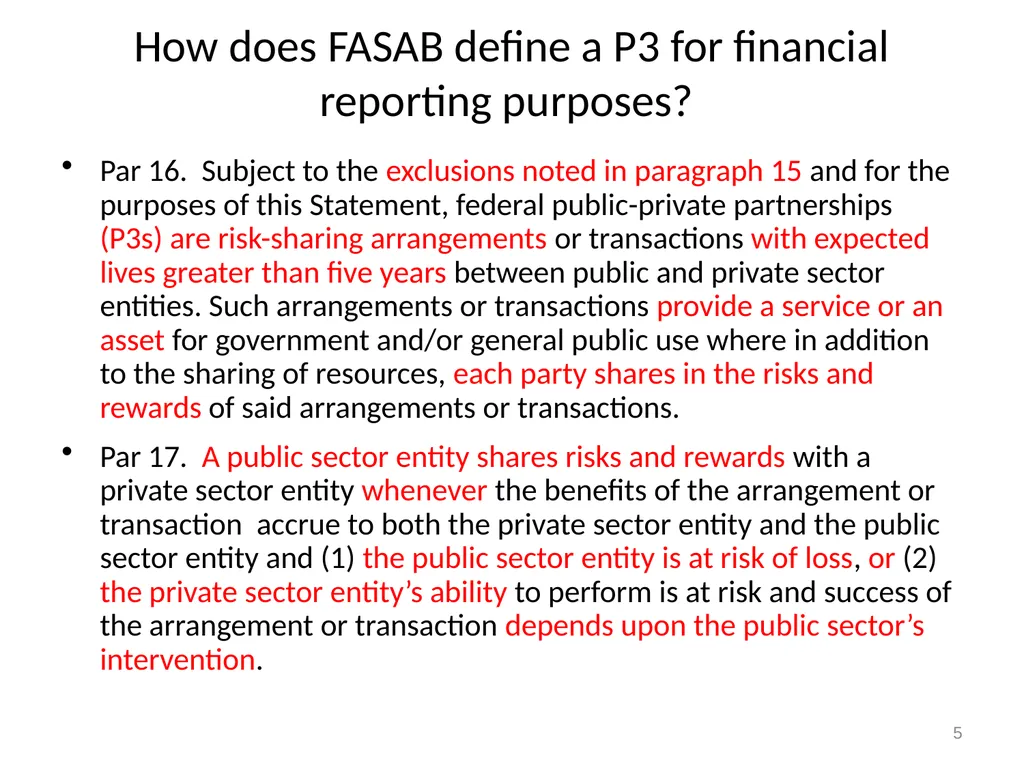 Federal Accounting Standards Advisory Board - slide 5 of 24