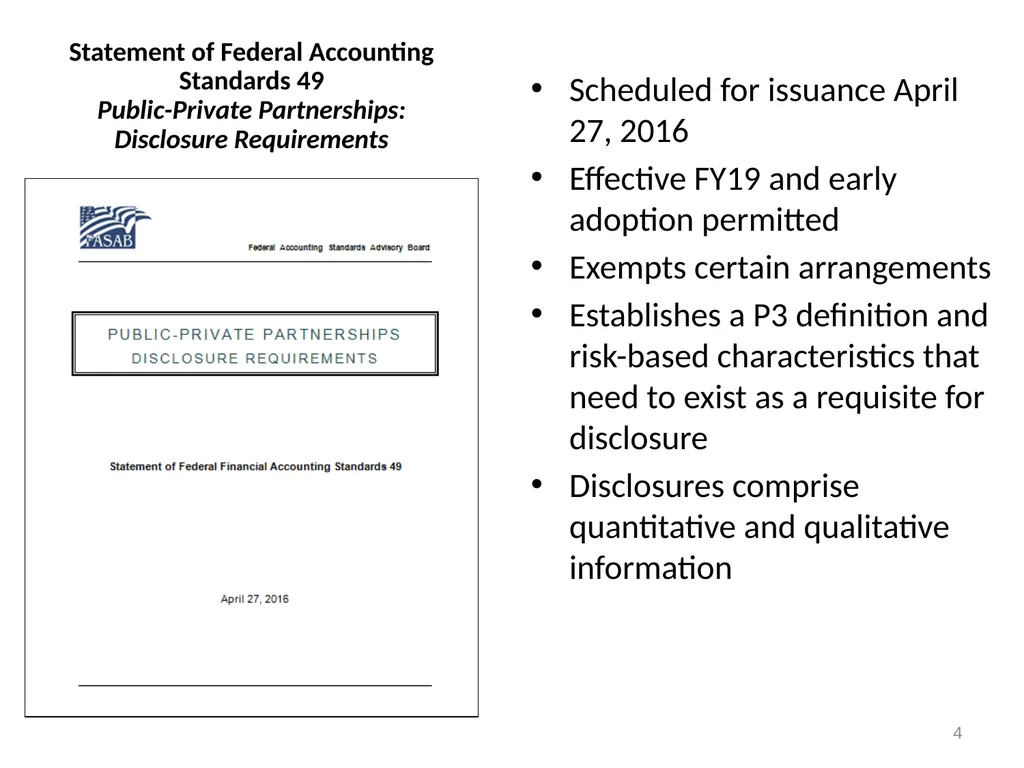 Federal Accounting Standards Advisory Board - slide 4 of 24