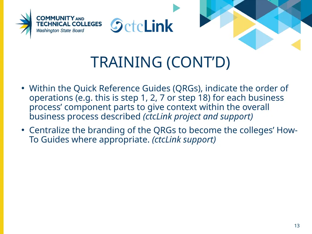 ctcLink DG5 LESSONS LEARNED December 14, 2021 - slide 13 of 16