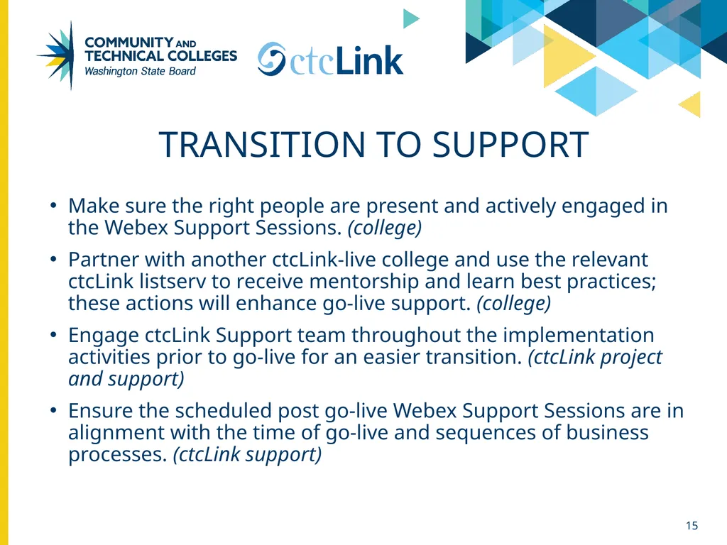 ctcLink DG5 LESSONS LEARNED December 14, 2021 - slide 15 of 16