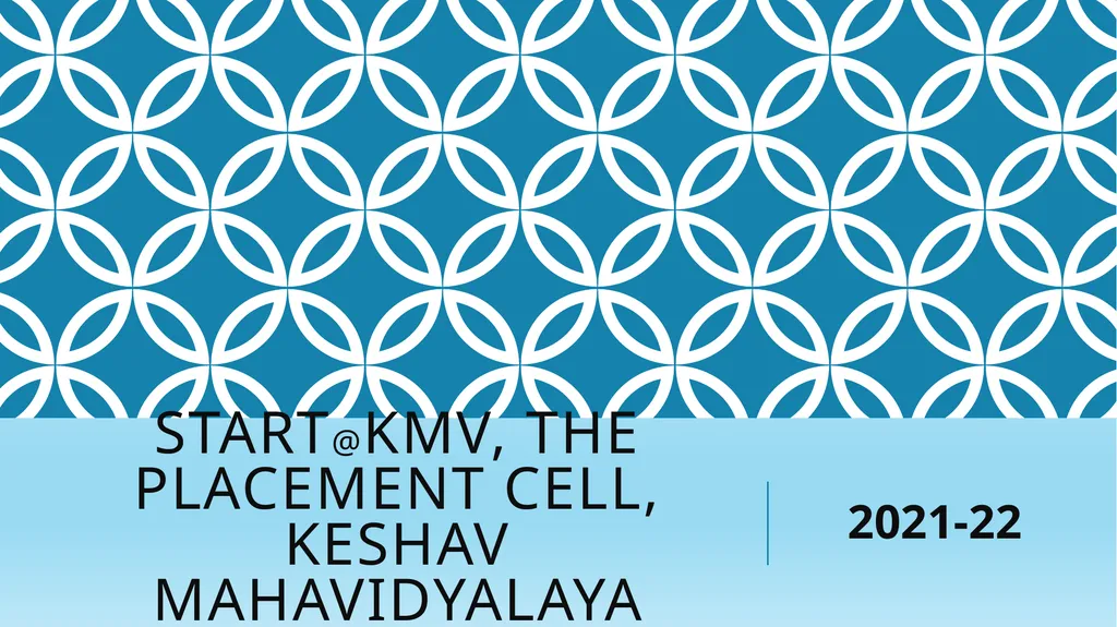 Start@Kmv, The Placement Cell, Keshav - slide 1 of 10