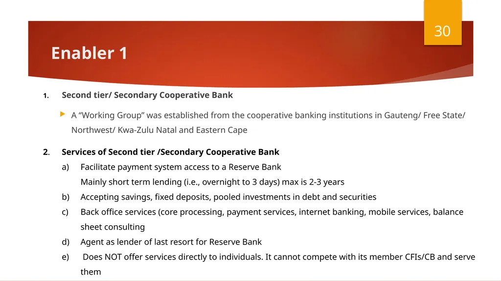 Select Committee on Finance Presentation - slide 30 of 34
