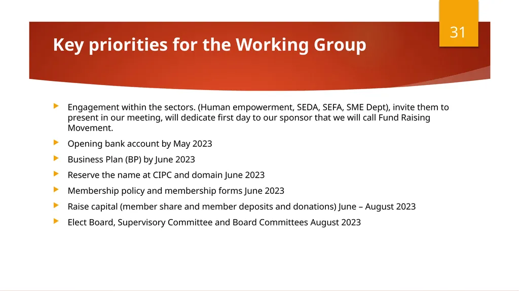Select Committee on Finance Presentation - slide 31 of 34