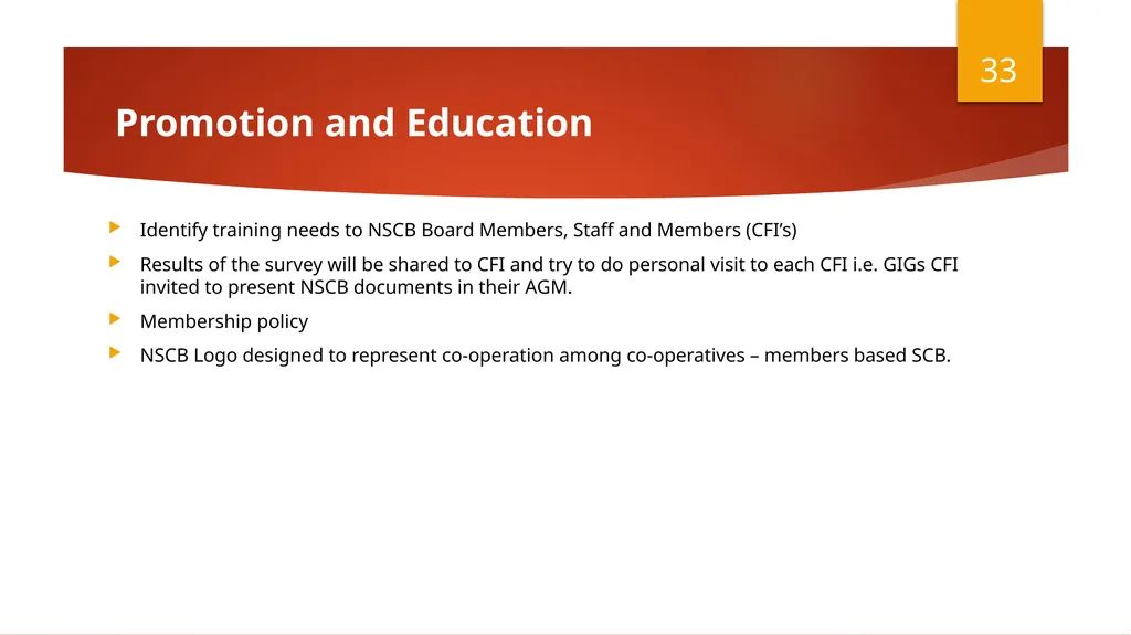 Select Committee on Finance Presentation - slide 33 of 34