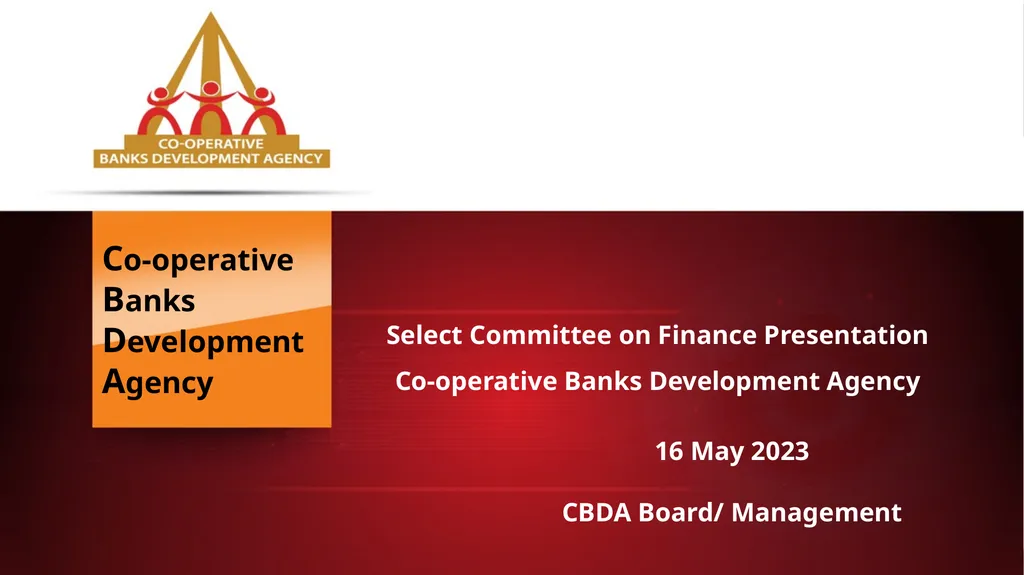 Select Committee on Finance Presentation - slide 1 of 34