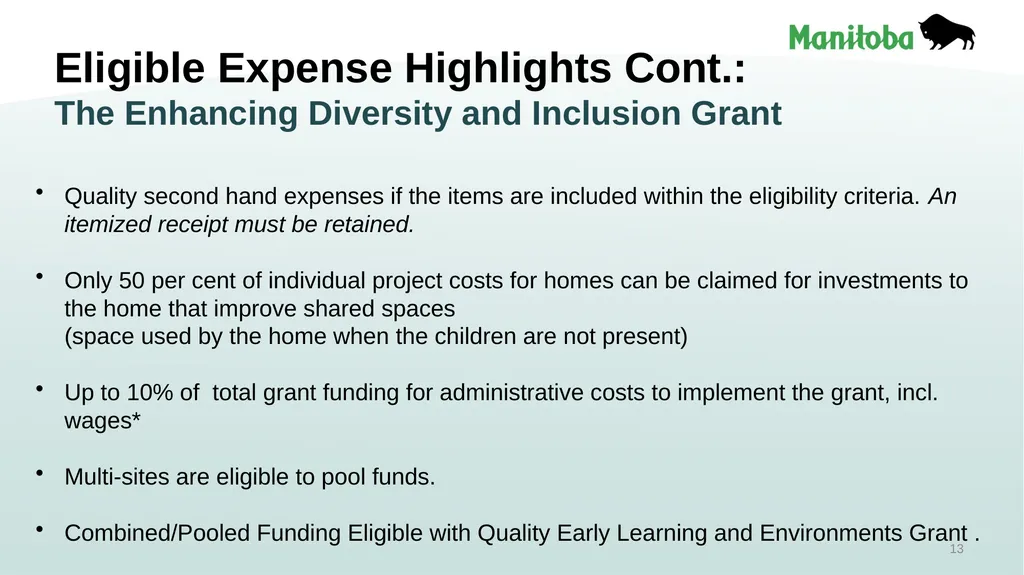 Early Learning and Child Care Quality Enhancement - slide 13 of 30