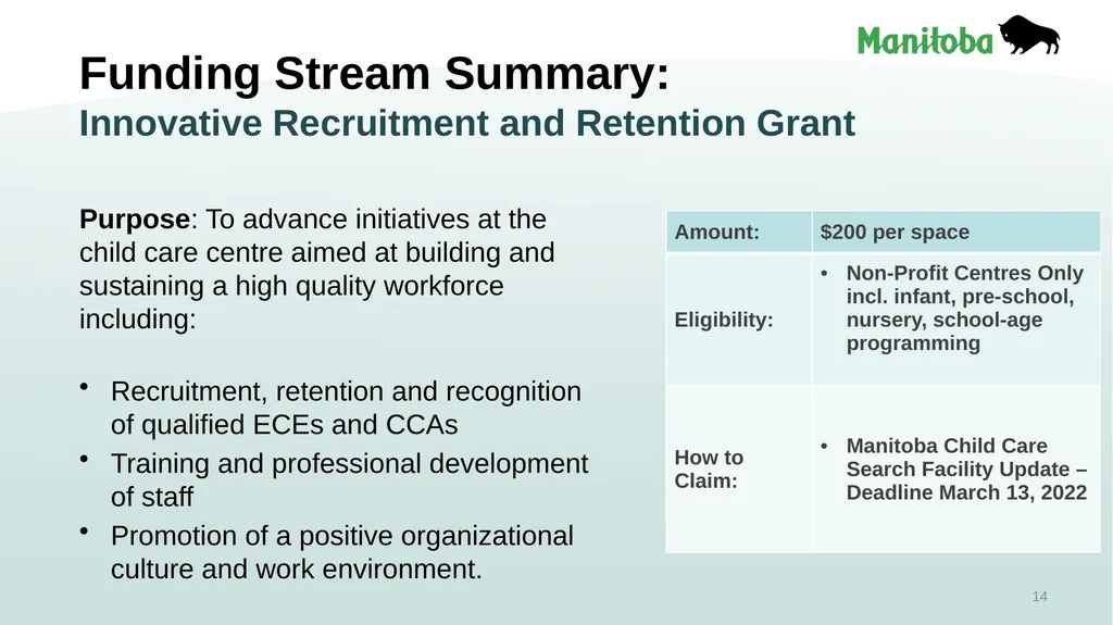 Early Learning and Child Care Quality Enhancement - slide 14 of 30