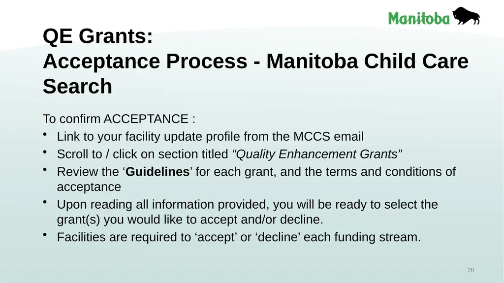 Early Learning and Child Care Quality Enhancement - slide 20 of 30