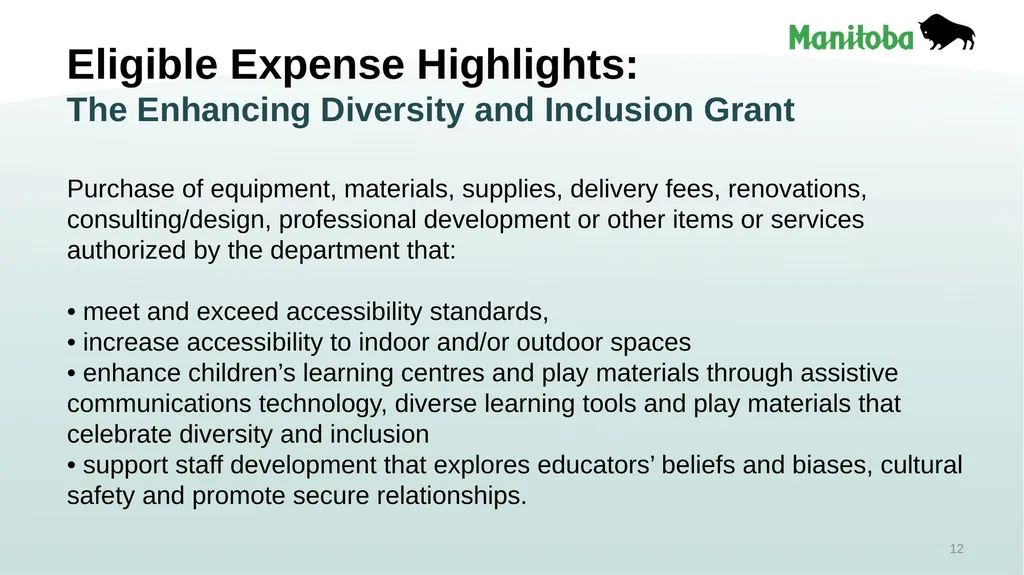 Early Learning and Child Care Quality Enhancement - slide 12 of 30