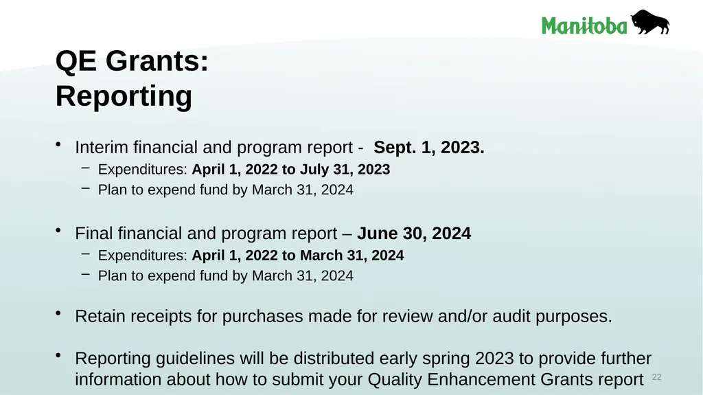 Early Learning and Child Care Quality Enhancement - slide 22 of 30