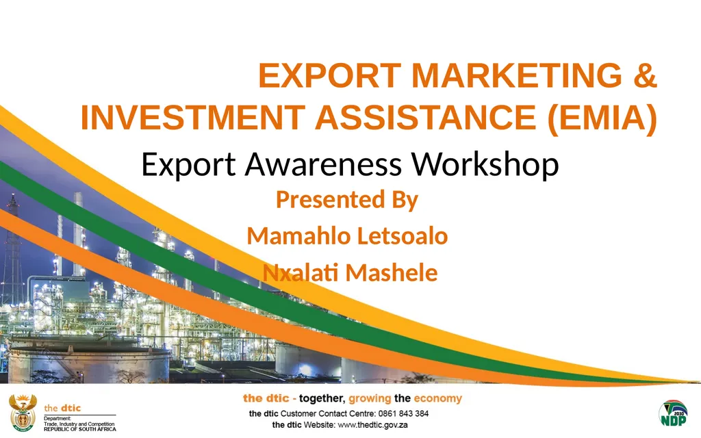 EXPORT MARKETING & INVESTMENT ASSISTANCE (EMIA)