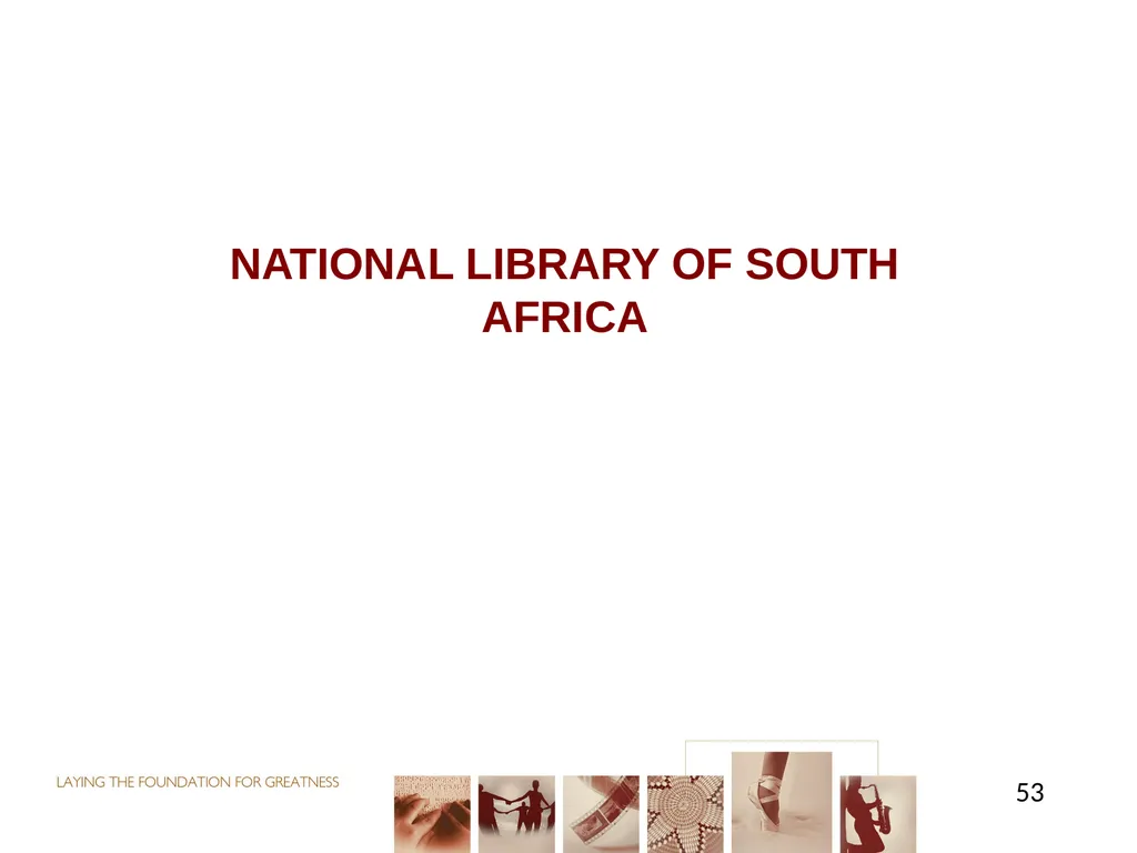 PORTFOLIO COMMITTEE ON ARTS & CULTURE Progress - slide 53 of 68